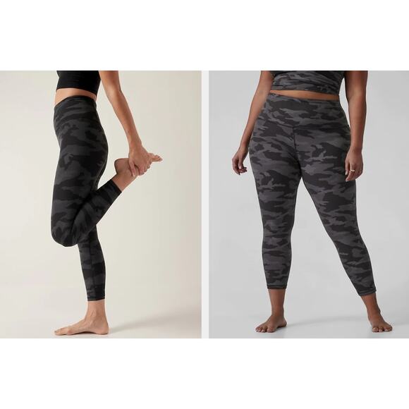 Athleta CAMO 7/8 TIGHT Black and Grey Size Small - Picture 1 of 9